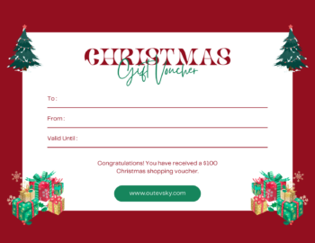 Red and White Christmas Gift Voucher Certificate